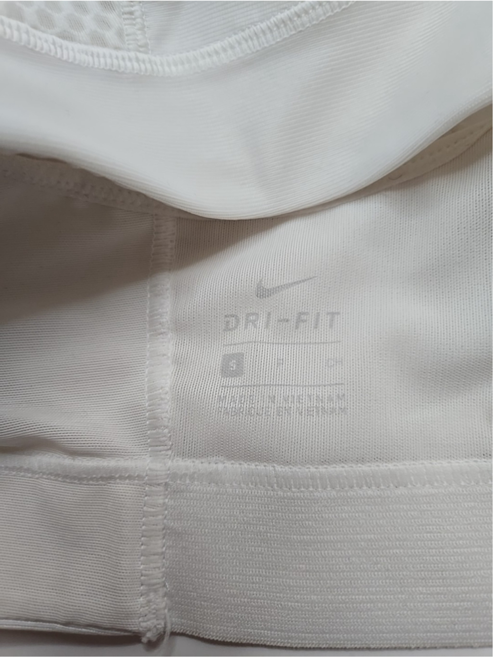 Nike Dri-Fit Small White High Support Sports Bra Mesh Cup Adjustable Run Club - Picture 6 of 9